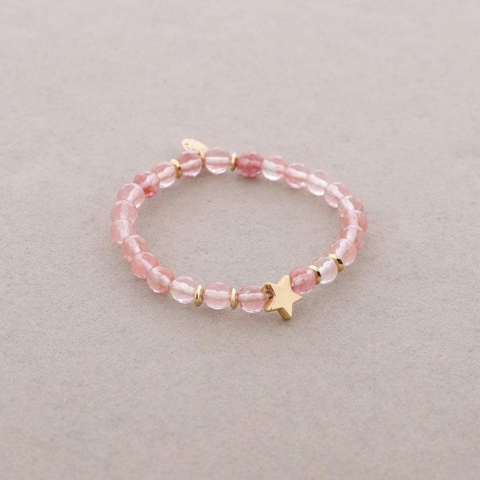 STONE BEADS ELASTIC BRACELET