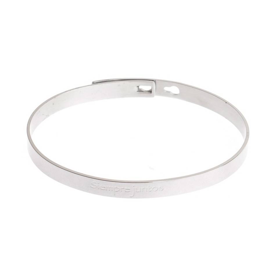 RIGID STEEL BRACELET WITH THE MESSAGE ´´ALWAYS TOGETHER´´