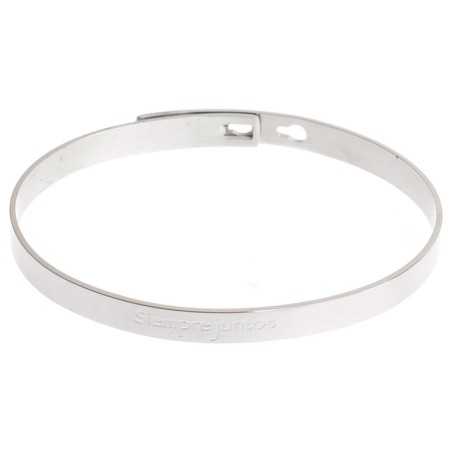 RIGID STEEL BRACELET WITH THE MESSAGE ´´ALWAYS TOGETHER´´