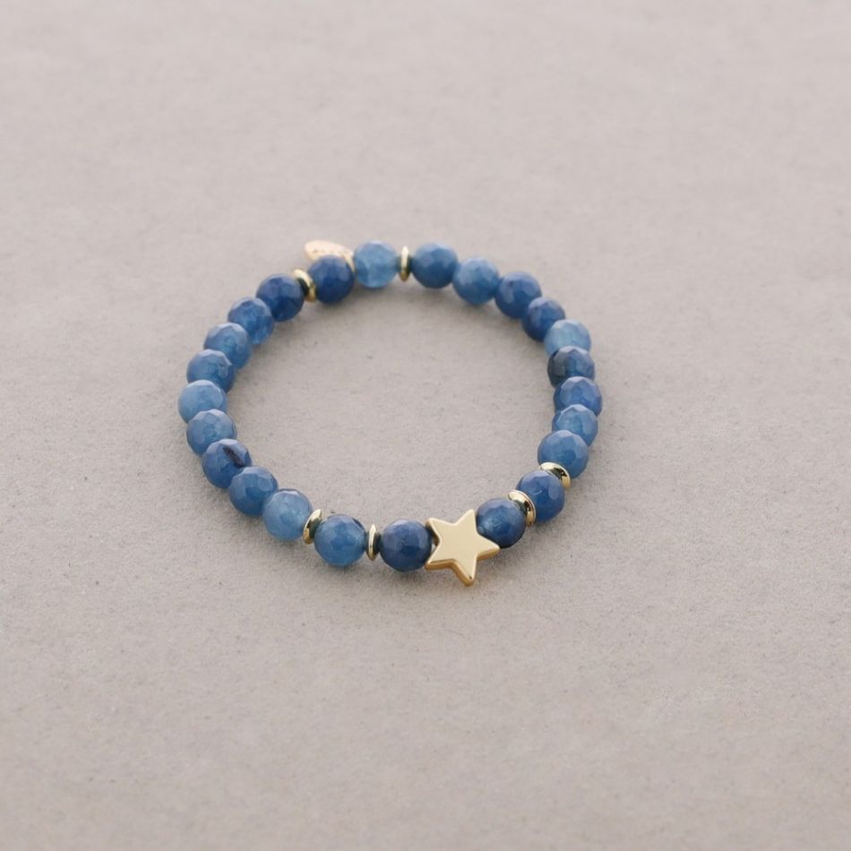 STONE BEADS ELASTIC BRACELET