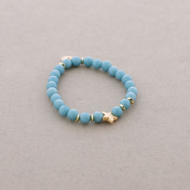 STONE BEADS ELASTIC BRACELET