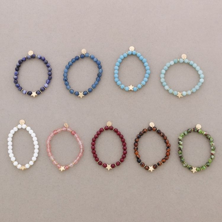 PULSERA ELÁSTICA CUENTAS PIEDRAS 2