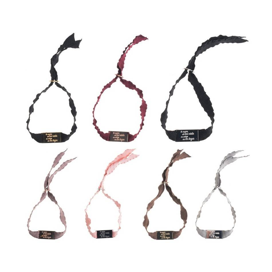 STEEL SHEET RIBBON BRACELET MESSAGE ´´ THE BEST THING IN MY LIFE IS BEING IN YOURS´´