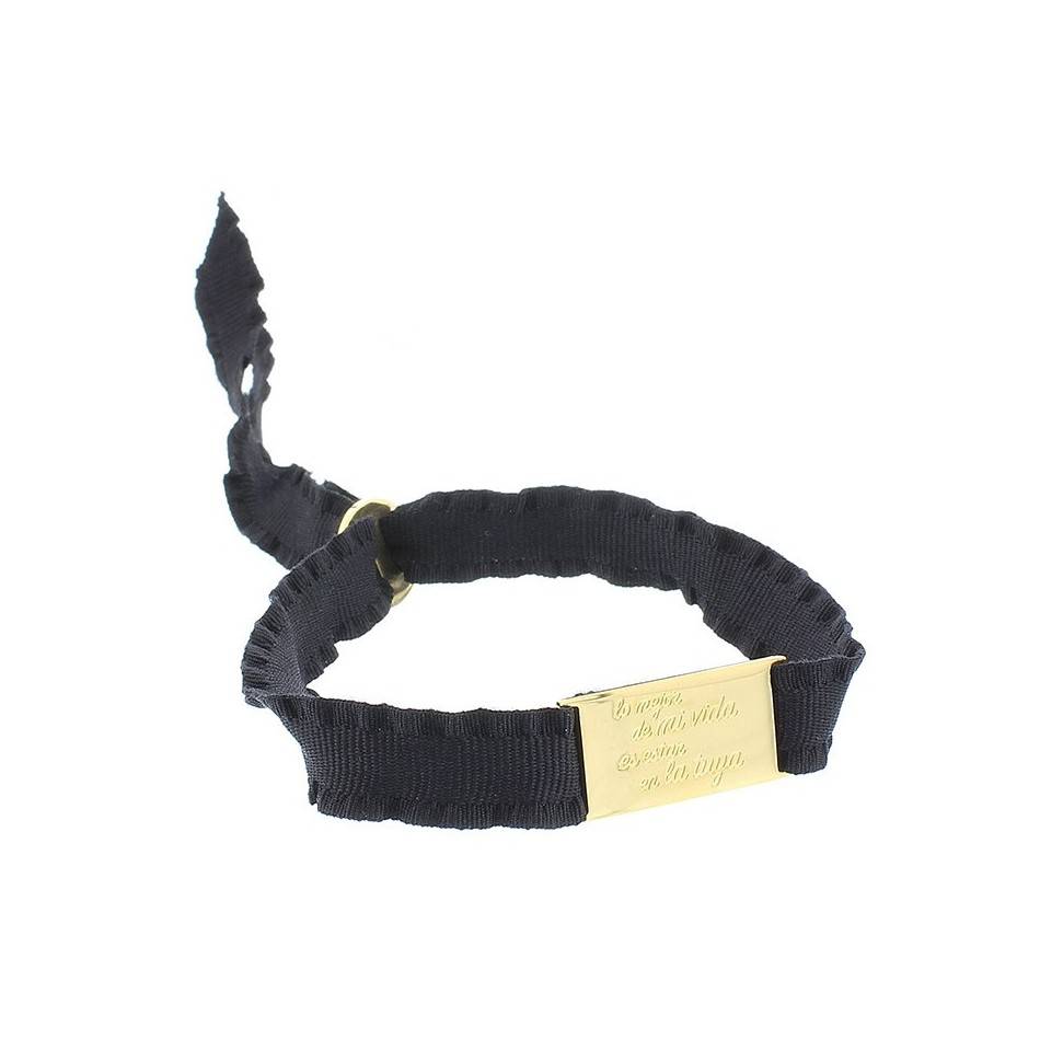 STEEL SHEET RIBBON BRACELET MESSAGE ´´ THE BEST THING IN MY LIFE IS BEING IN YOURS´´