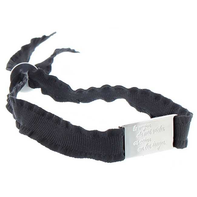 STEEL SHEET RIBBON BRACELET MESSAGE ´´ THE BEST THING IN MY LIFE IS BEING IN YOURS´´