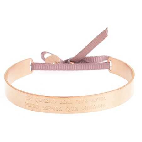 RIGID STEEL BRACELET WITH MESSAGE ´´I LOVE YOU MORE THAN YESTERDAY BUT LESS THAN TOMORROW´´
