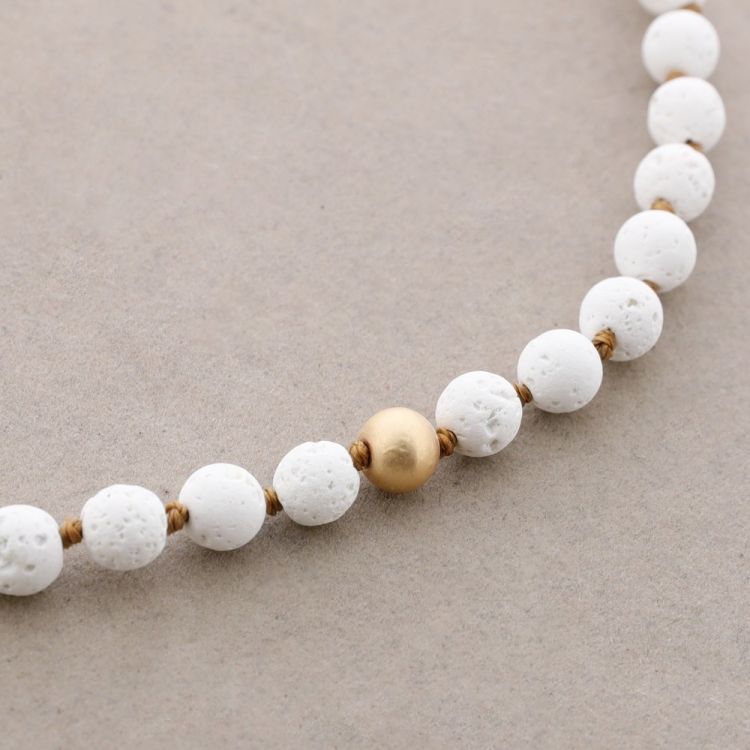 LAVA BEADS SHORT NECKLACE 38CM*8MM