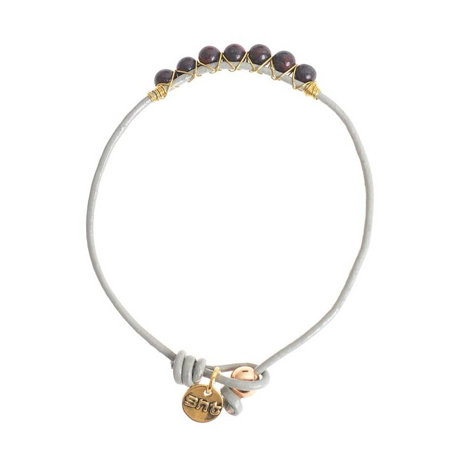 STONE LEATHER BRACELET