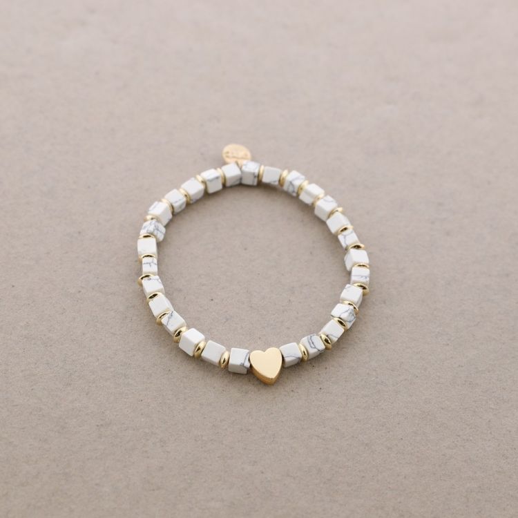 ELASTIC SQUARE STONE BRACELET