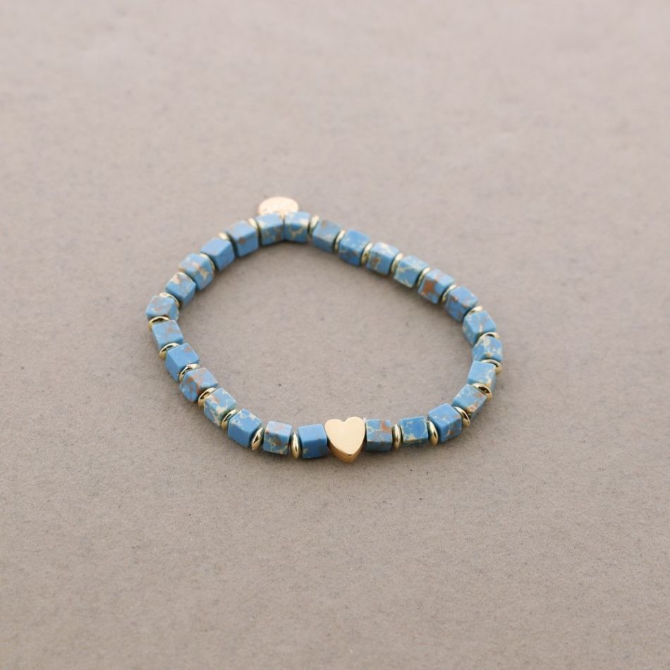PULSERA ELÁSTICA PIEDRAS CUADRADAS