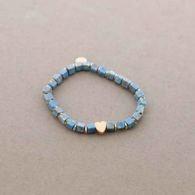 PULSERA ELÁSTICA PIEDRAS CUADRADAS