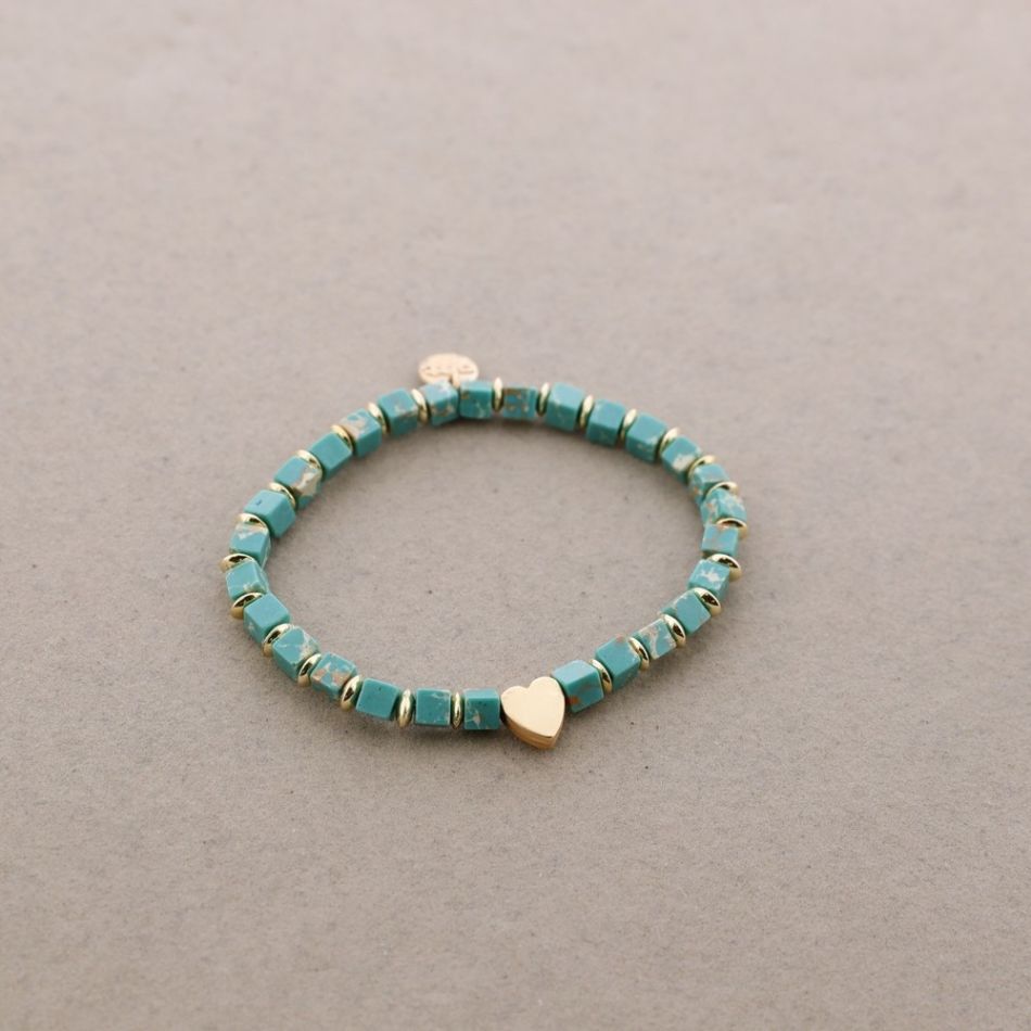 PULSERA ELÁSTICA PIEDRAS CUADRADAS
