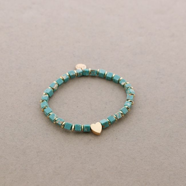 PULSERA ELÁSTICA PIEDRAS CUADRADAS