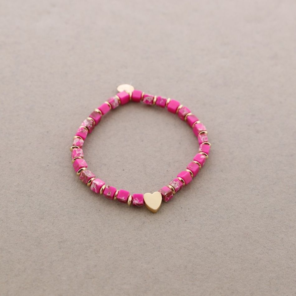 PULSERA ELÁSTICA PIEDRAS CUADRADAS