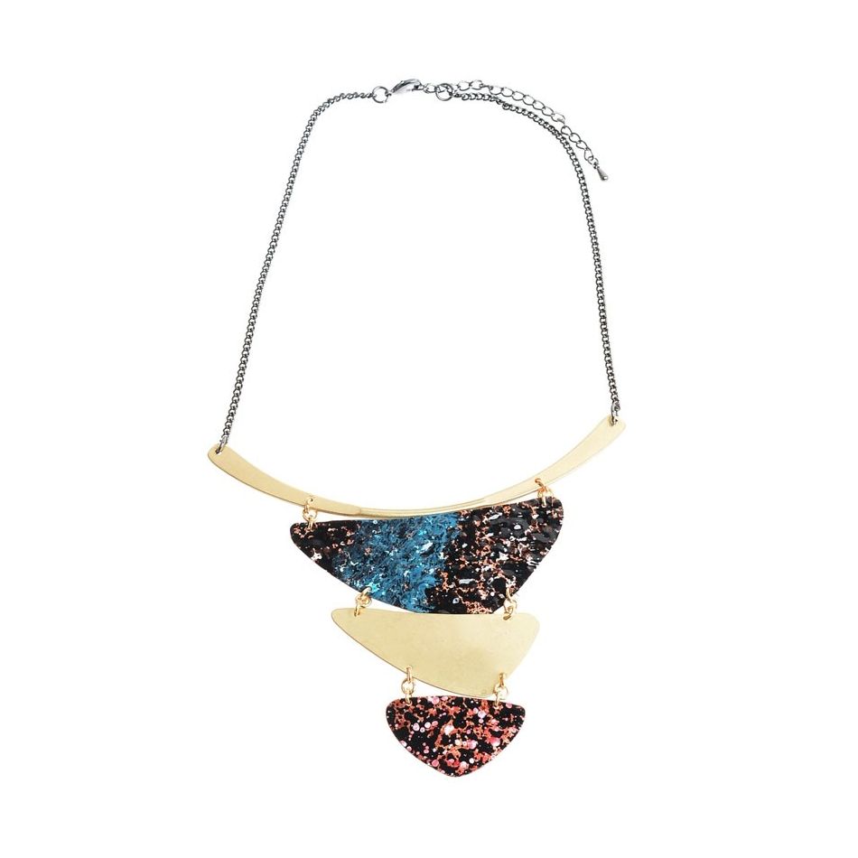 COLLAR LARGO COLGANTES PÁTINA