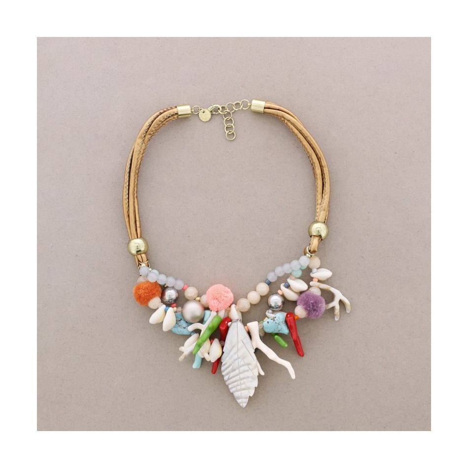 SHORT NECKLACE PENDANT BEADS