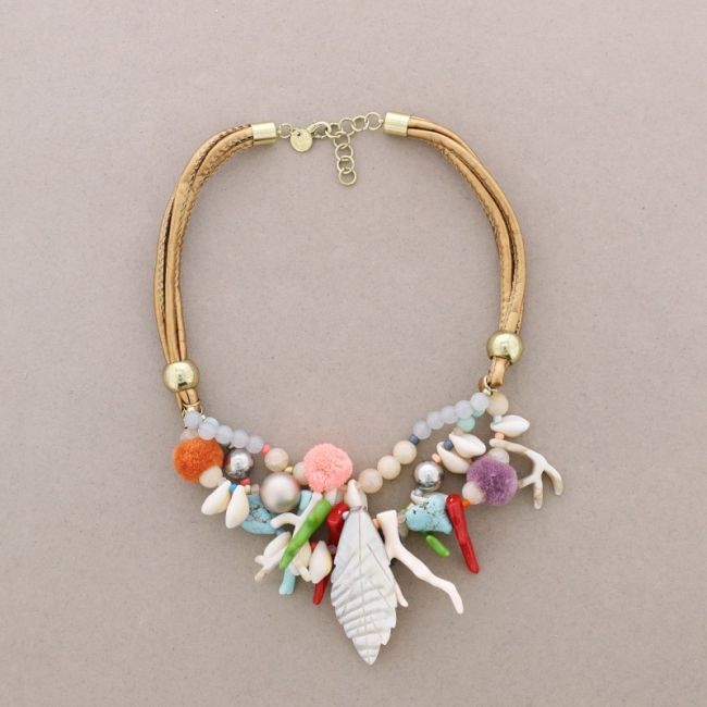 SHORT NECKLACE PENDANT BEADS