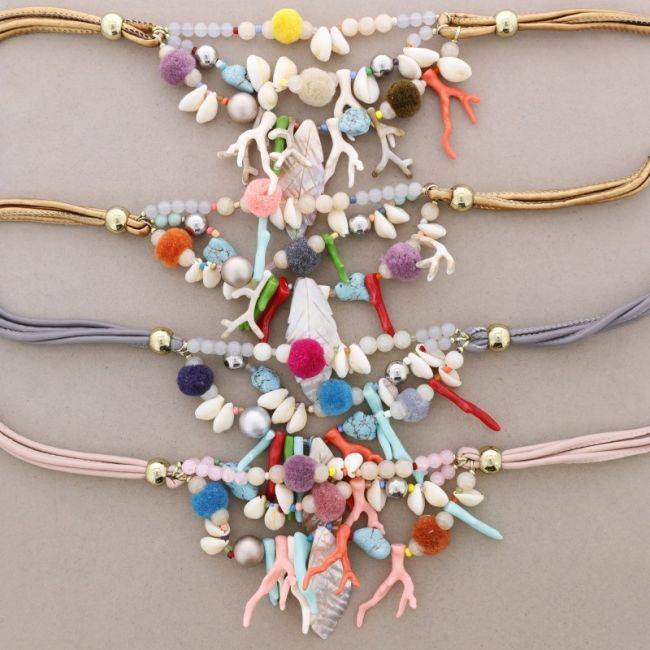 SHORT NECKLACE PENDANT BEADS