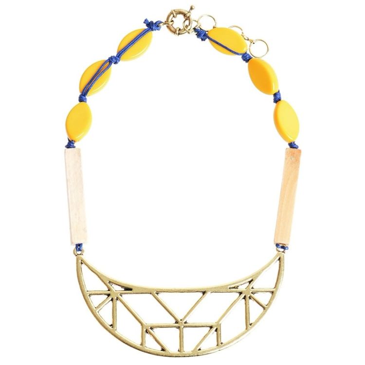GEOMETRIC BEADS SHORT NECKLACE 2