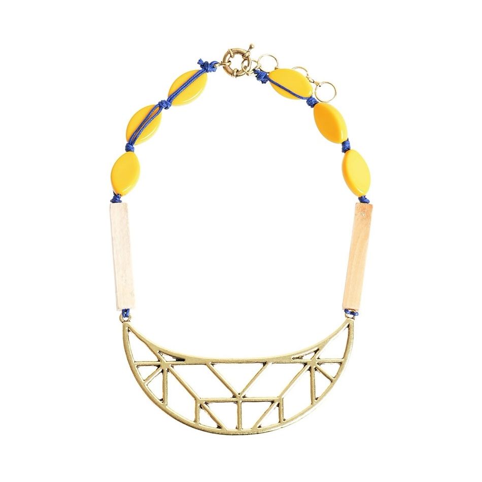 GEOMETRIC BEADS SHORT NECKLACE