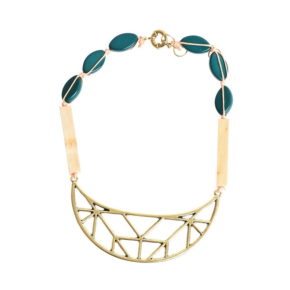 GEOMETRIC BEADS SHORT NECKLACE
