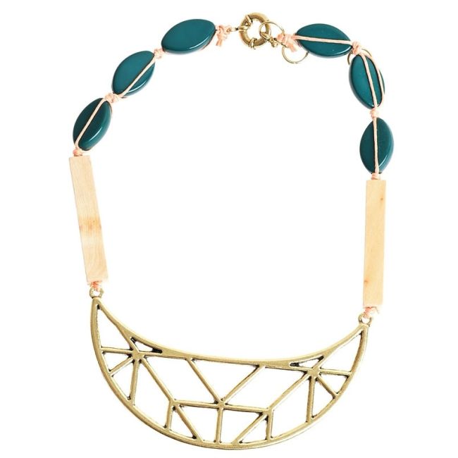 GEOMETRIC BEADS SHORT NECKLACE