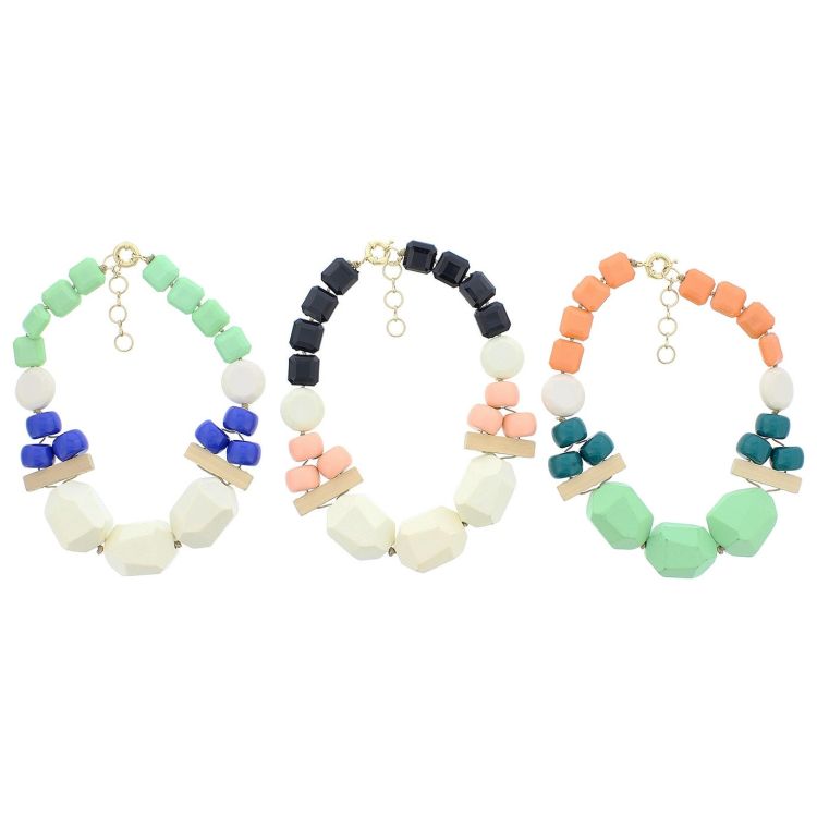 GEOMETRIC BEADS SHORT NECKLACE 2