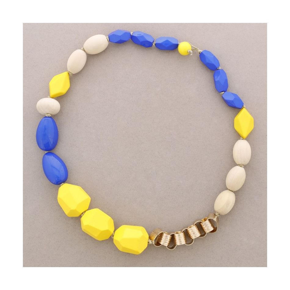 GEOMETRIC BEADS SHORT NECKLACE