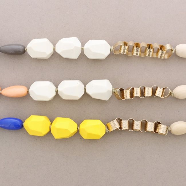 GEOMETRIC BEADS SHORT NECKLACE