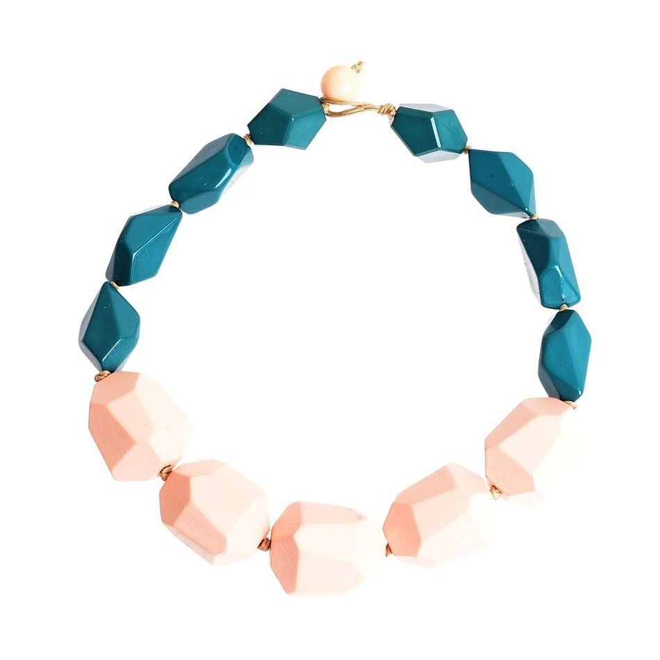 GEOMETRIC BEADS SHORT NECKLACE