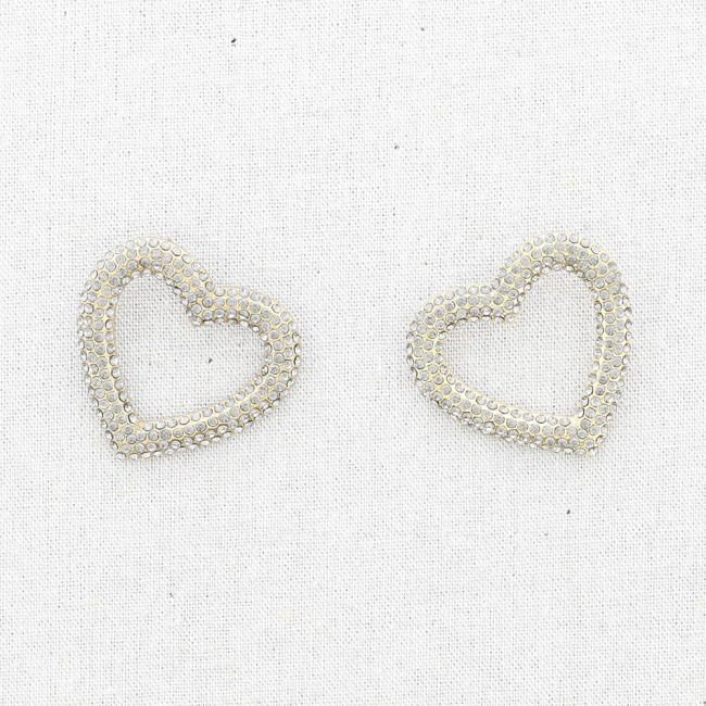 STAINLESS STEEL EARRINGS HEART WITH CRYSTALS