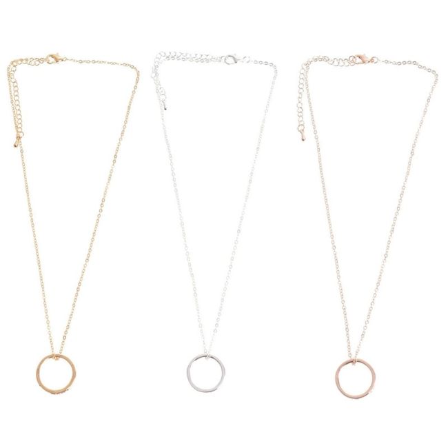 METAL RING SHORT NECKLACE