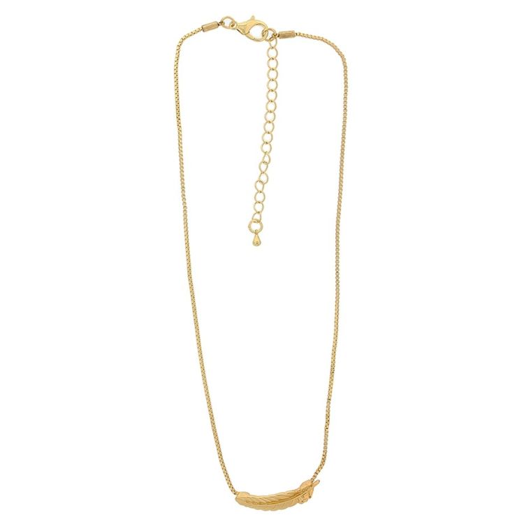 METAL LEAF SHORT NECKLACE