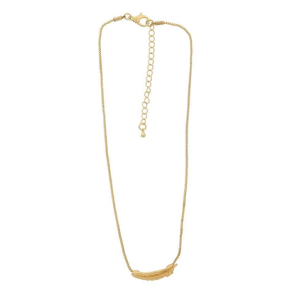 METAL LEAF SHORT NECKLACE