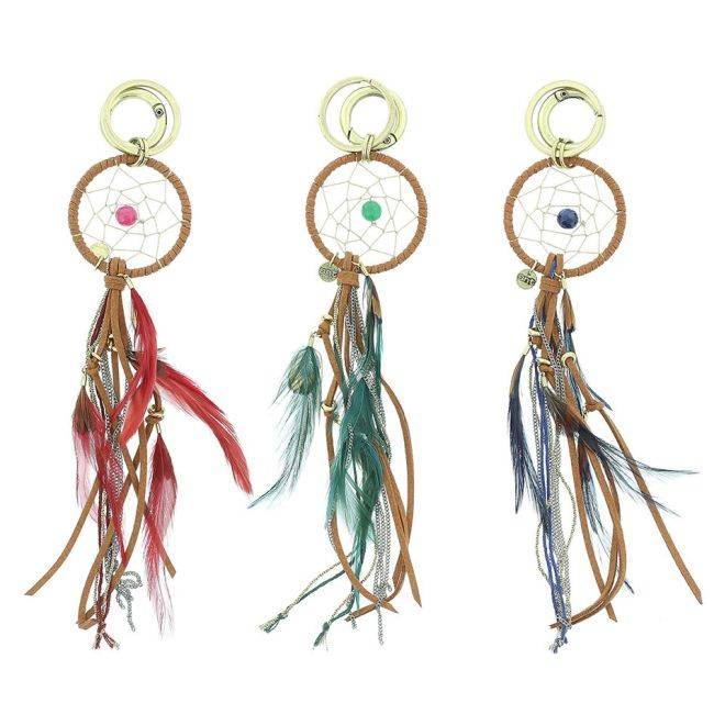 FEATHERS DREAMCATCHER KEYCHAIN