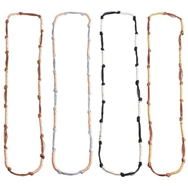 COLLAR LARGO ANILLAS METAL