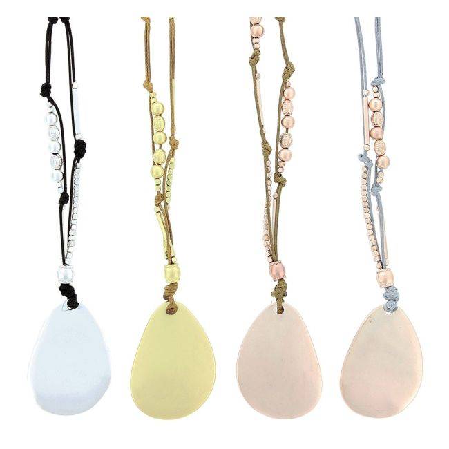 LONG METAL PENDANT NECKLACE