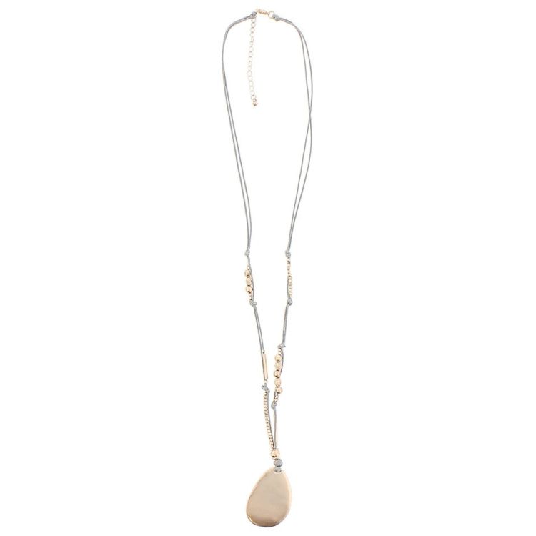 LONG METAL PENDANT NECKLACE 2