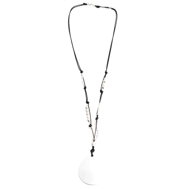 LONG METAL PENDANT NECKLACE