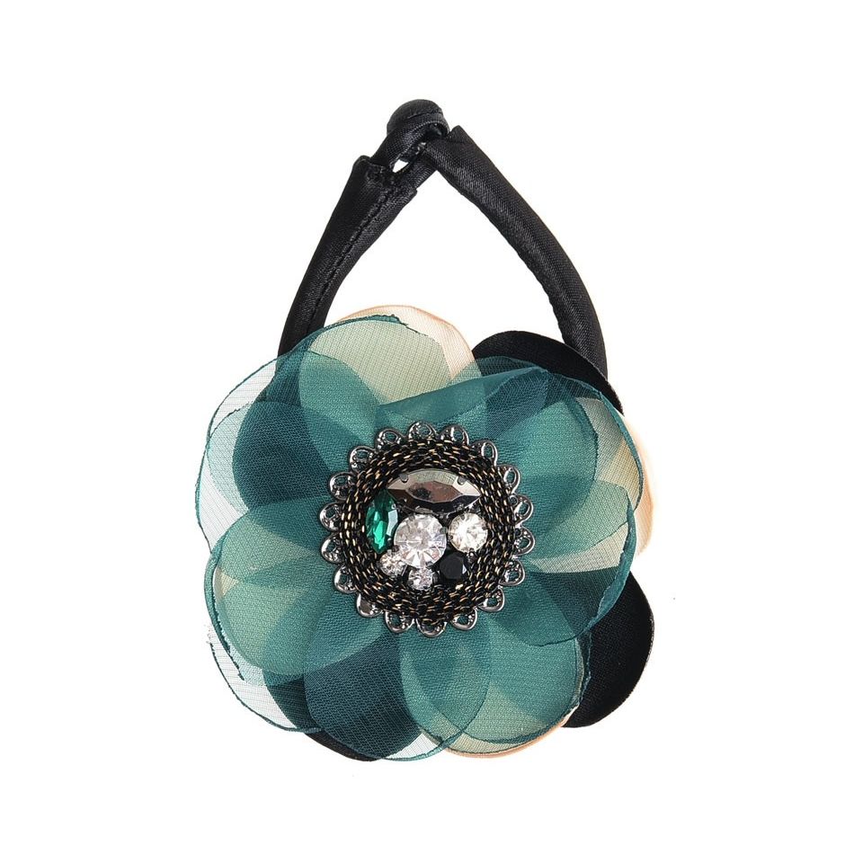 CRYSTAL FABRIC FLOWER BRACELET