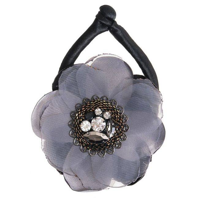 CRYSTAL FABRIC FLOWER BRACELET