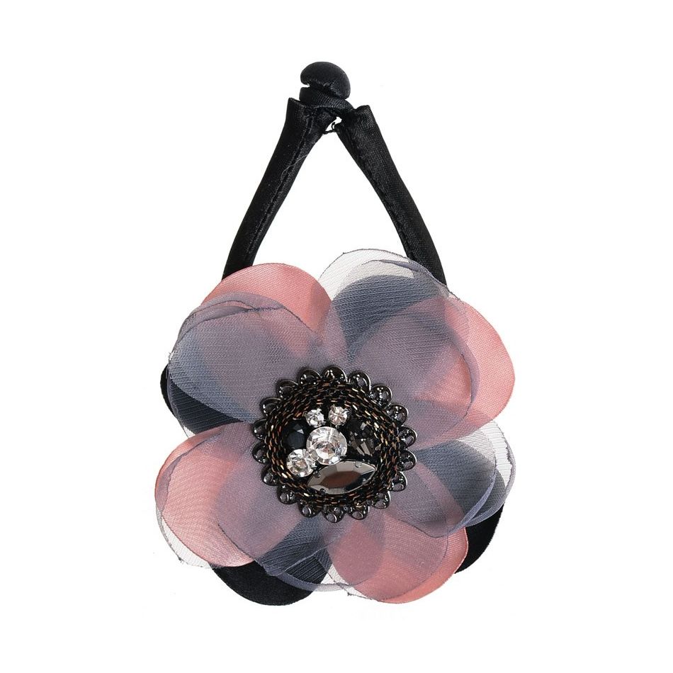 CRYSTAL FABRIC FLOWER BRACELET