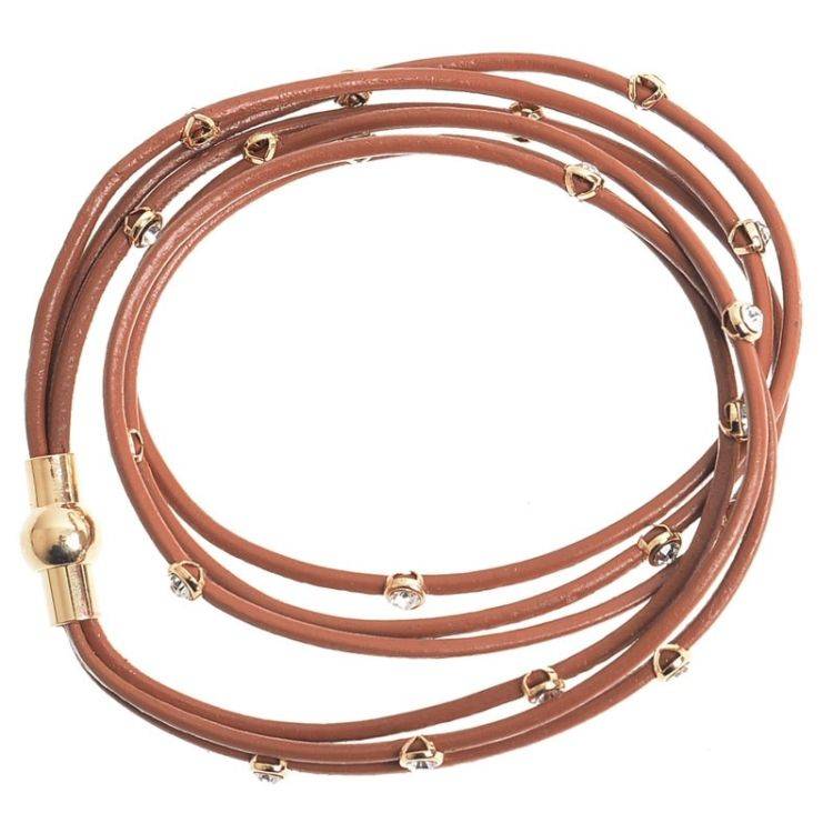 GARGANTILLA PULSERA POLIPIEL CUENTAS METAL 2