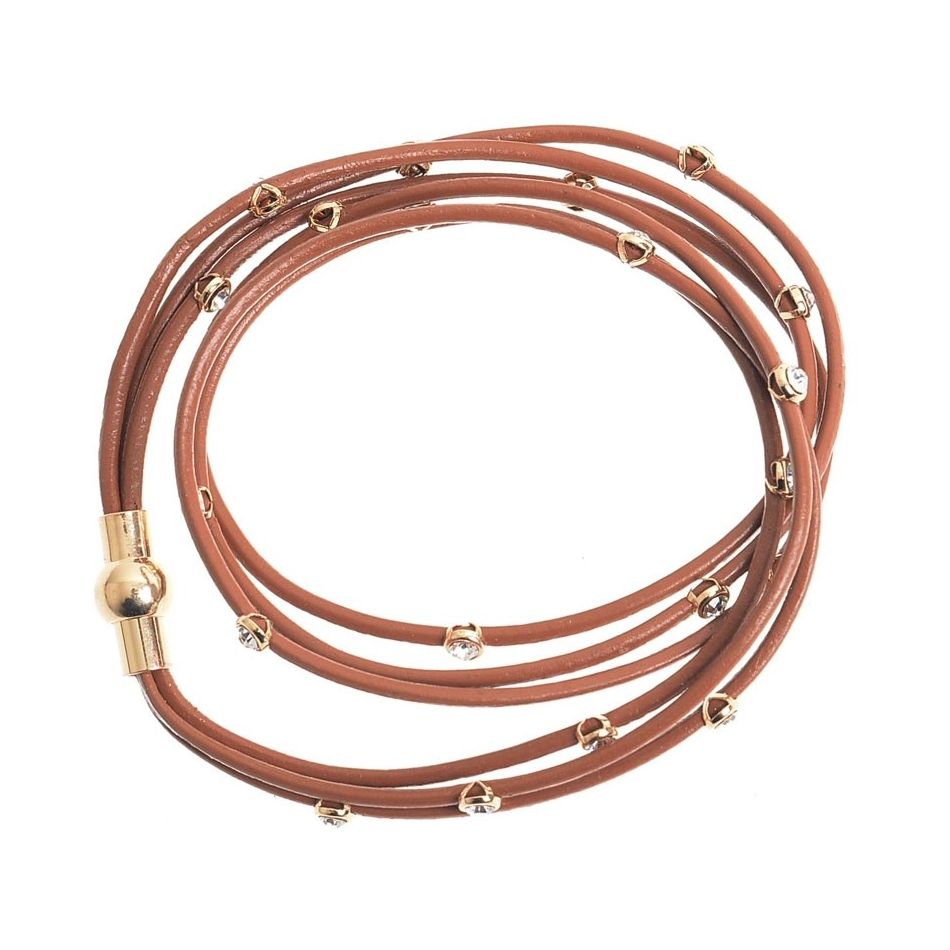 GARGANTILLA PULSERA POLIPIEL CUENTAS METAL