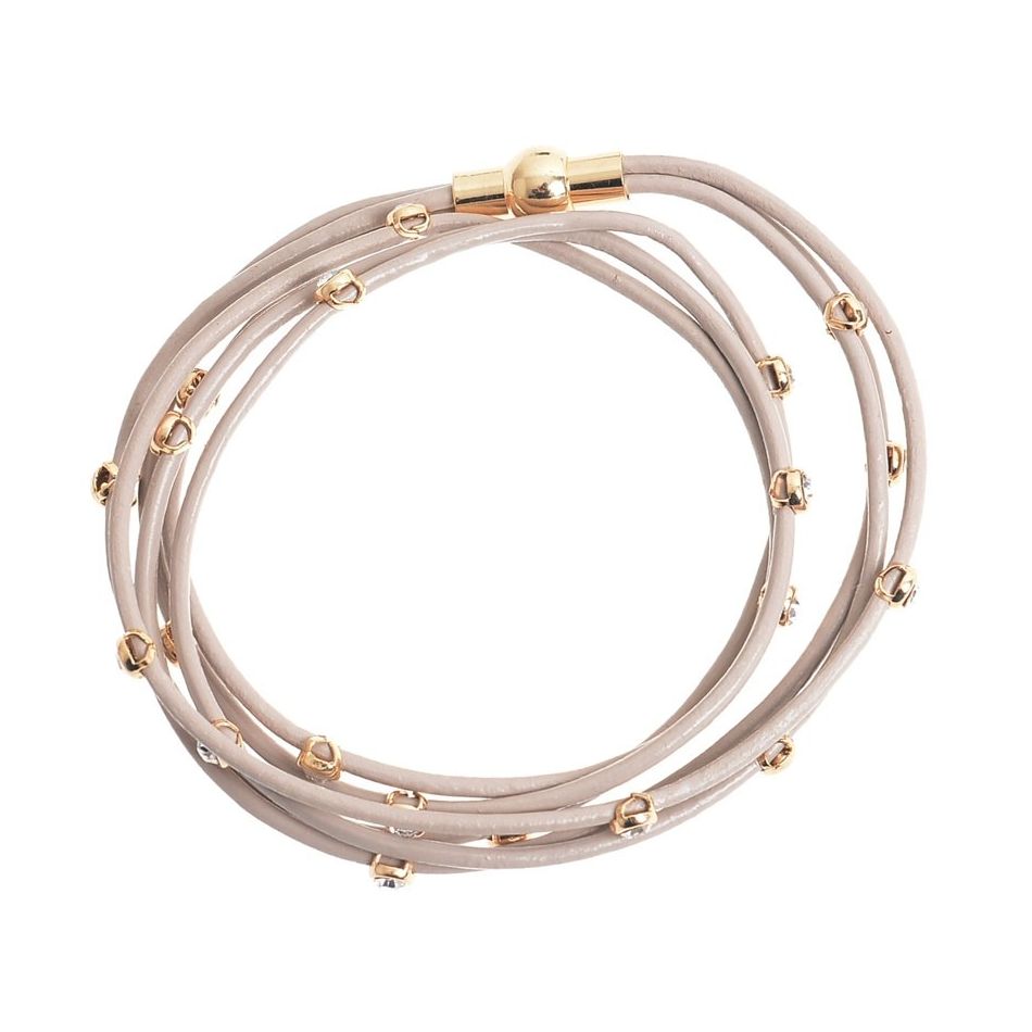 GARGANTILLA PULSERA POLIPIEL CUENTAS METAL