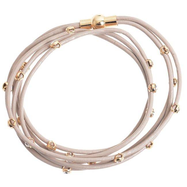GARGANTILLA PULSERA POLIPIEL CUENTAS METAL