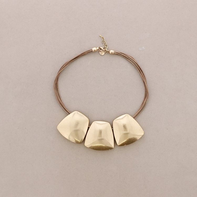 GEOMETRIC METAL SHORT NECKLACE 2