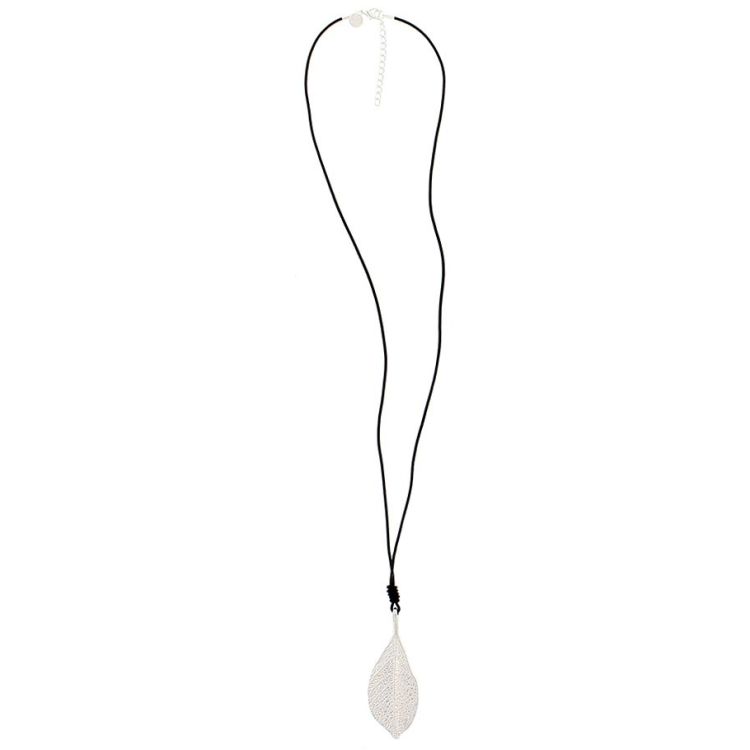 LONG LEAF PENDANT NECKLACE