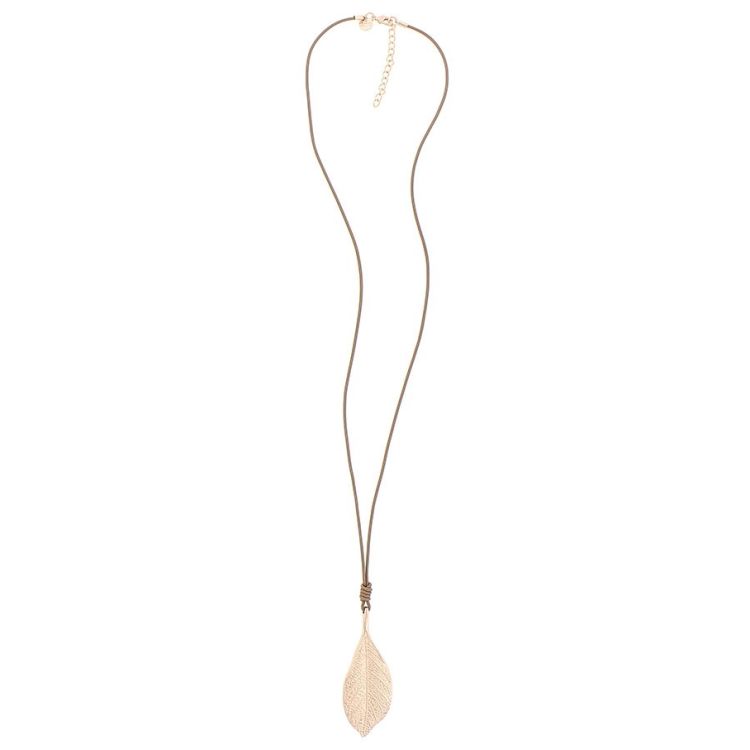 LONG LEAF PENDANT NECKLACE 2