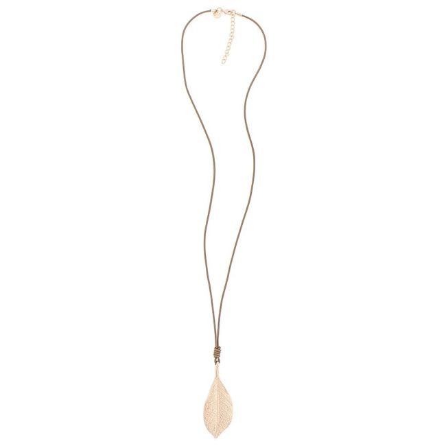 LONG LEAF PENDANT NECKLACE